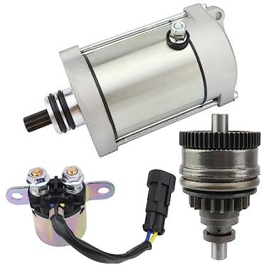 Imagem de shamofeng Starter com Bendix e Relé para Polaris Rzr 800 4 S Efi 2008-2014 / Sportsman 700 800 Forest Touring X2 2007-2014 / Ranger 700 800 Xp Crew Mid-Size 2006-2015, 4010417 4011584 4012032 4013268