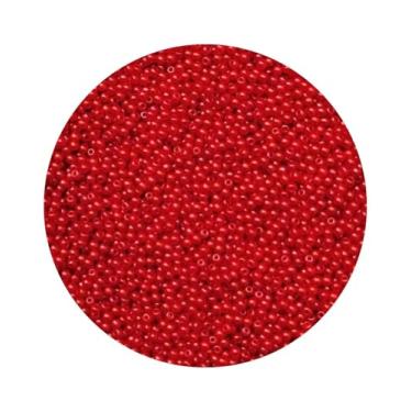 Imagem de Mini Miçanga Pérola 3mm 50g Aprox 5000 Missangas Bijuteria Artesanato (Vermelho)