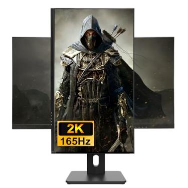 Imagem de FYHXele 27" Gamer Monitor de jogos de 2K 165Hz QHD 2560x1440 IPS, 1ms, VESA, Alto-falante, Sincronização livre, 2xHDMI2.0, 2xDP1.4, 1xUSB, 95% DCI-P3, HDR400, Elevador e giratório
