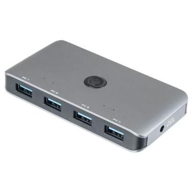 Imagem de Chaveador switch  matrix hub kvm 4x4 portas usb 3.0/2.0  - MAGNUS