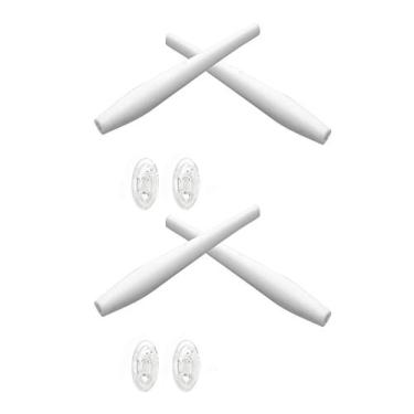 Imagem de 2 pares de meias de substituição brancas e kits de nariz para Oakley Crosshair 2.0 OO4044