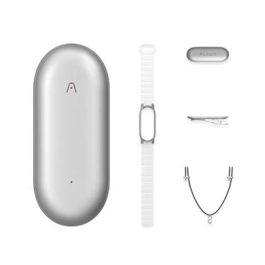 Imagem de Gravador de voz com IA, gravador de voz PLAUD NotePin, controle de aplicativo, anotador com IA, transcrição e resumo com IA, suporte para 112 idiomas, memória de 64 GB, gravador de áudio, prata