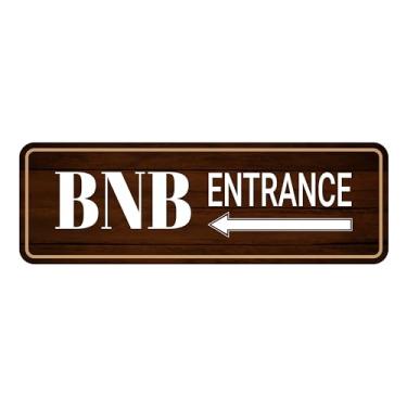 Imagem de Placa de entrada ou parede Standard Plus BNB (seta para a esquerda) | Sinalização de hospedagem BnB - média