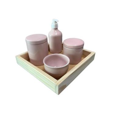 Imagem de Kit Higiene Bebê Porcelana c/Bandeja - Menino e Menina - Dóia Kids, PO
