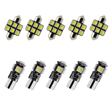 Imagem de 8X-SPEED 10 peças de lâmpada LED interior 5050 chip para Toyota 4runner MK4 2003–2009 caixa de luvas de leitura concluída porta-malas espelho viseira de sol