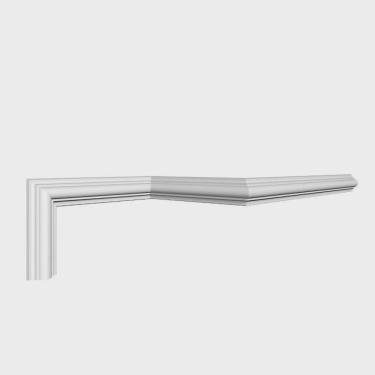 Imagem de Kit com 30 Barras Roda Meio Cw11 Perfil de Poliestireno Homeestar 60m Branco