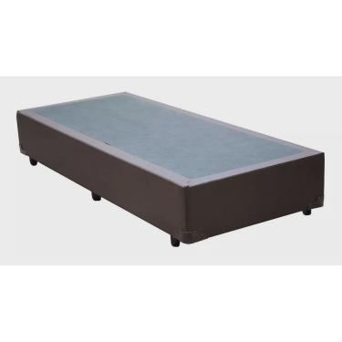 Imagem de Base Cama Box Solteiro Corino Marrom 40x88x188