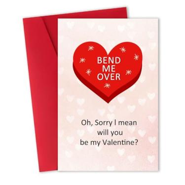 Imagem de ACHICGIR Presentes engraçados de dia dos namorados para ele, cartão romântico de dia dos namorados para namorado, namorada, cartões de presente de feliz dia dos namorados para marido esposa, cartão de