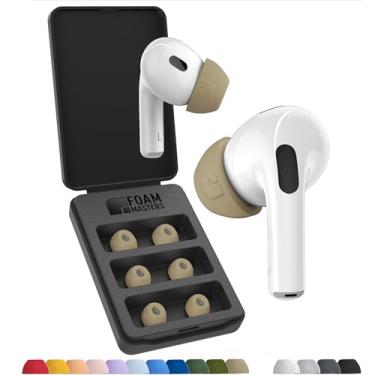 Imagem de Foam Masters Espumas de Memória Ultra-Premium para AirPods Pro 1ª e 2ª Geração | 3 Pares | Black Magic Versão 6.0 | Ajuste Seguro | Conforto | Cancelamento de Ruído Melhorado | Borrachas de Reposição