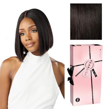 Imagem de Sensationnel Pearlish 2x6 lace wig - classic bob 10 inch behind the hairline glueless bleached knots and preplucked soft remy hair (NATURAL/BLACK)