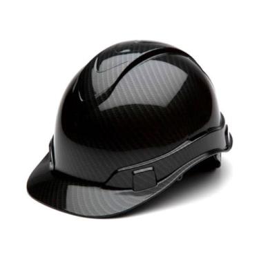 Imagem de Pyramex Capacete Rígido Estilo Boné Ridgeline, Suspensão de Catraca de 4 Pontos, Padrão Grafite Preto Brilhante