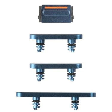 Imagem de Risidamoy Para iPhone 13, botão liga/desliga e botão de volume, botão lateral de substituição, botão de substituição, silencioso, botão de controle de mudo, modelo fixo: A2482 A2631 A2633 A2634 (azul)