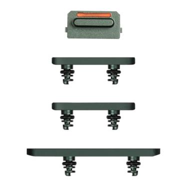 Imagem de Risidamoy Para iPhone 13, botão liga/desliga e botão de volume, botão lateral de substituição, botão de substituição, silencioso, botão de controle de mudo, modelo fixo: A2482 A2631 A2633 A2634 (verde