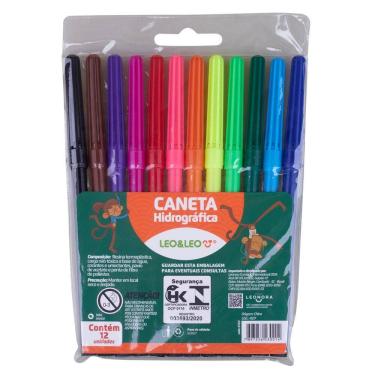 Imagem de Caneta Hidrocor com 12 Cores Leonora