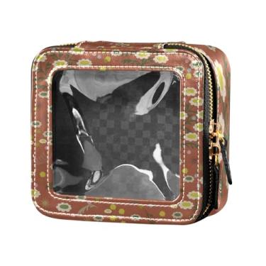 Imagem de Fitrendlovey Bolsa organizadora de maquiagem com grande claraboia e zíper estojo cosmético portátil para cuidados com a pele e itens essenciais de viagem, T1, one size