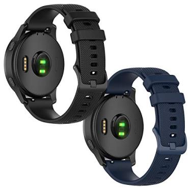 Imagem de Anrir Pulseiras para relógio Garmin Vivoactive 4 de 45 mm, pulseira esportiva de substituição de silicone macio de 22 mm para Garmin Vivoactive 4/Venu 2/Forerunner 255/Forerunner 255 - pacote com 3