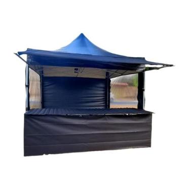 Imagem de Kit Tenda para Feirante 3x3 Nylon - Goiania Tendas, preto