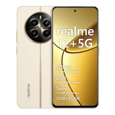 Imagem de Smartphone Realme 12+ 5G 12 GB de RAM/512 GB, /Tela 6.67"/120Hz Ultra-smooth, NFC 360° - Navigator Beige