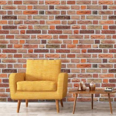 Imagem de Papel de Parede Autocolante Tijolinho com acabamento Rústico - Inove P