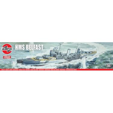 Imagem de Airfix HMS Belfast 1:600 Vintage Classics Naval Naval Kit de plástico A04212V