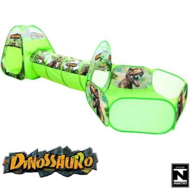 Imagem de Toca Barraca Infantil Colorida 3 Em 1 Túnel Piscina - DM, Verde