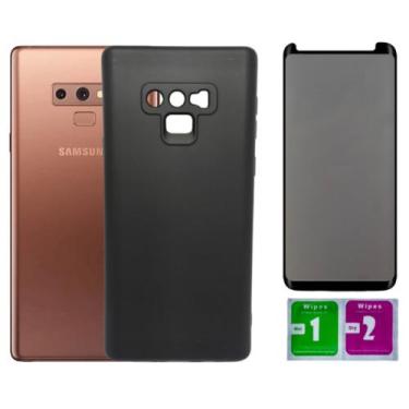 Imagem de Capa Aveludada Preta Para Galaxy NOTE 9 + Pel. Privacidade - Mustangsh