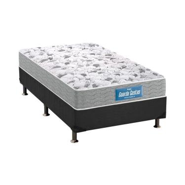 Imagem de Conjunto Box Solteiro: Colchão Espuma Probel D45 Guarda Costas Plus + Base CRC Suede Gray (88x188)