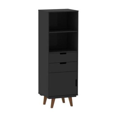 Imagem de Estante Paris Preto Acinzentado - Mobly, Preto