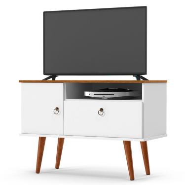 Imagem de Rack Yan 90 Cm Pes De Madeira Retro Luxo Patrimar Moveis