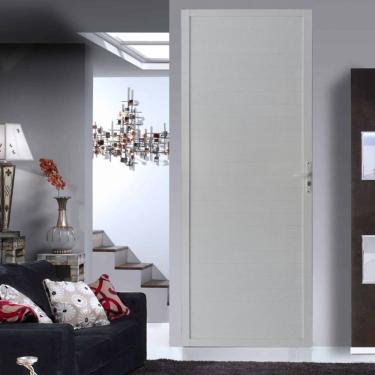 Imagem de Porta De Alumínio Lambril 210X100Cm Lado Esquerdo Branco