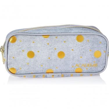 Imagem de Estojo Duplo Grande Académie Listras E Poás Tilibra Cinza Claro