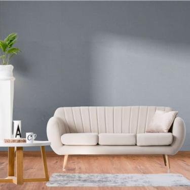 Imagem de Papel de Parede PREMIUM Cinza Texturizado 5 metros = 1 Rolo de 5m X 45cm Adesivo Moveis e Paredes