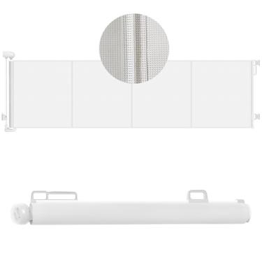 Imagem de Kerty Portões Retráteis Extra Largos Para Bebês De 157", Malha Cães E Animais Estimação Com Hastes Suporte Escadas Internas, Portão Segurança Longo Crianças Grande Abertura Portas Externas Corredore