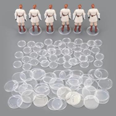 Imagem de SIXPOINTS Suporte Para Exibição De Figuras Redondas E Transparentes, 70 Peças, Compatível Com Bonecos Ação Modernos 3,75" Da Star Wars/Gi Joe/Marvel, 2 Tamanhos: 25 Mm/37,5 Mm Largura, 2,35