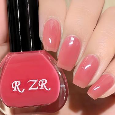 Imagem de KAHSOSE Esmalte Rosa Gelatinoso De Secagem Ao Ar, 15 Ml, Transparente, Rápida, Translúcido Longa Duração, Gel Vegano Sem Necessidade Luz Uv