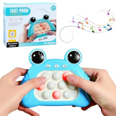 Imagem de Brinquedo Pop It Mini Game com 4 Tipos de Jogos Figura de Sapinho Joguinho Anti Stress Infantil com Som e Luzes