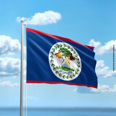 Imagem de Bandeira de Belize 80cmx140cm Tecido Oxford 100% Poliéster - Presente-