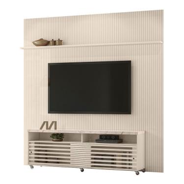 Imagem de Combo Painel De Tv 60 Polegadas + Rack Frizz New Prestige - 7 Decor Calacata E Off White