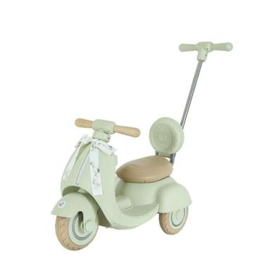 Imagem de Moto Elétrica Infantil Scooter Com Empurrador Dirigível, Laço de Fita, Luz e Sons Unitoys