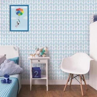 Imagem de Papel de Parede Infantil Balão Azul - CASA H