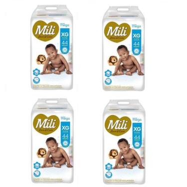 Imagem de Kit 4 Fralda Infantil Love & Care XG Mega 44 Unidades - Mili