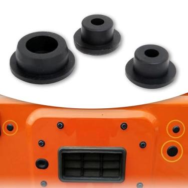 Imagem de QODOLSI 3 Peças De Tampão Borracha Para Porta-Malas Carro, Tampa Enchimento Porta-Estepe, Placa Ventilação Traseira Removível, Kit Proteção Automotiva Durável, Compatível Com Jeep Wrangler (Preto)