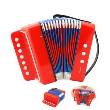 Imagem de Gaita Sanfona Infantil 3 Baixos 7 Teclas Instrumento Musical - Yeet