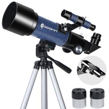 Imagem de Telescopes, Telescope for Kids and Adults Beginners, 70mm Aperture 400mm Focus Length Refractor Travel Telescope with AZ Mount for Observe The Moon and Landscape-Blue