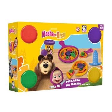 Imagem de Brinquedo Pizzaria da Masha com Massinhas  Cotiplás Modelo 2872