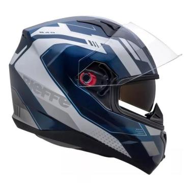 Imagem de Capacete Bieffe B-40 Essence Azul Com Oculos Interno, 60