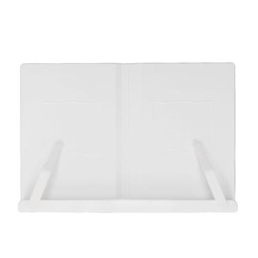 Imagem de Suporte para leitura de desktop stand multifuncional ergonômico ajustável titular para tablets celular notebook ABS Material Compact Design (Branco)