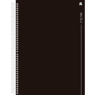 Imagem de Caderno Universitário Animativa, 1 Matéria, Capa Dura, Colors Preto, 80 Folhas, Pacote com 4