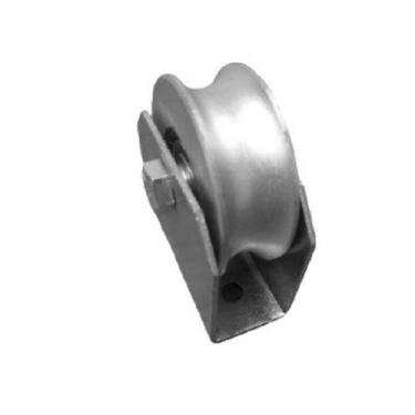 Imagem de Roldana Ferro Maciça 60mm (2 1/2") Cano 1/2" - Uso em Portões - Ferros