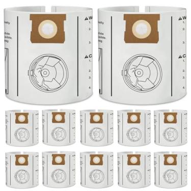Imagem de Pacote com 12 sacos de reposição VF3503 para sacos rígidos de aspirador de pó tamanho b, compatível com aspiradores úmidos/secos RIDGID 6-9 galões, sacos de filtro de poeira de alta eficiência, peça